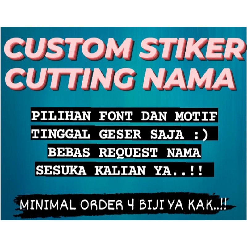 

Sticker stiker viral cutting nama BODY MOTOR DAN HELM