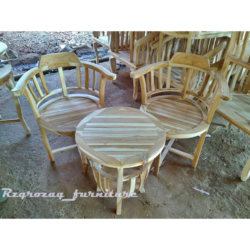  kursi teras luar  ruangan jati meubel jepara Shopee 