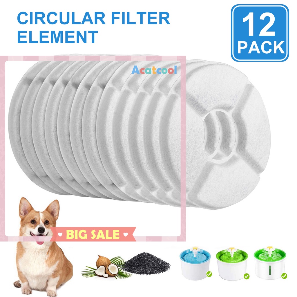 Cat Water Fountain Replacement Filter Pet Drinking Flower Fountain Filters