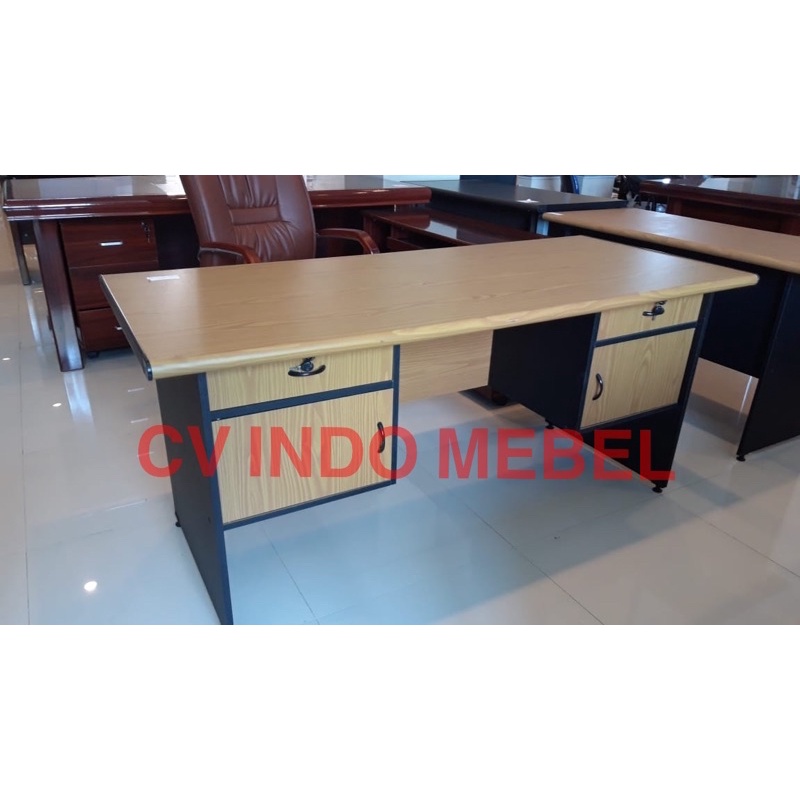 meja tulis 1 biro meja kerja meja kantor besar meja direktur manager direksi ready makassar murah