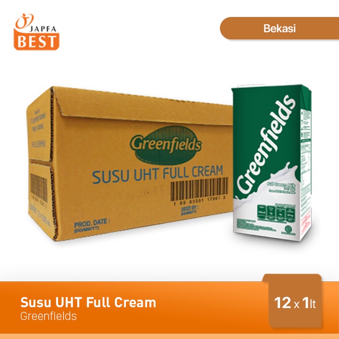 

Ee541F10 Susu Uht Full Cream Greenfields 12 Pcs X 1 Liter 6dd