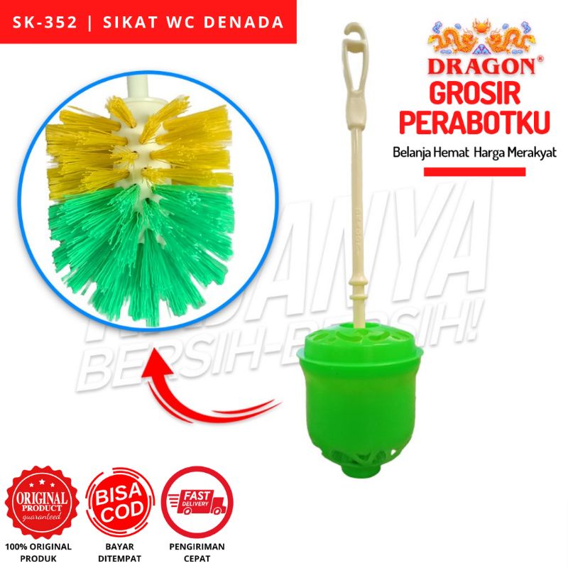 DRAGON Sikat WC Denada + Tempat