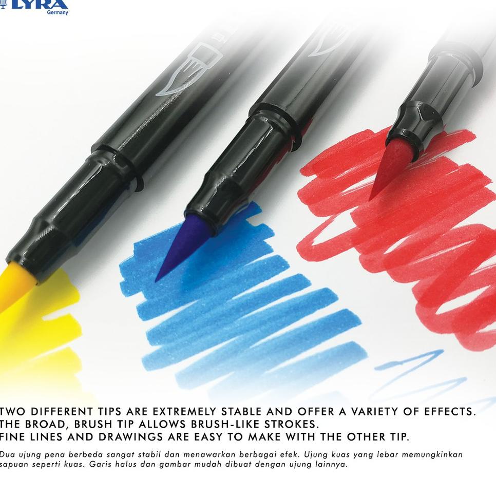 

(PROMO MKB60) [BMS Surabaya] LYRA Brush Pen / Aqua Brush Duo Set 6 ❀