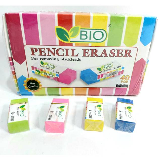 

PENGHAPUS / STIP B40 WARNA BIO 40PCS