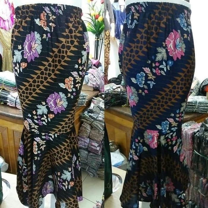 Rok Duyung Batik Bawahan Kebaya Kembang Sepatu Aneka Warna