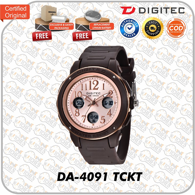 Jam Tangan DIGITEC DG - 4091 / DG 4091 / DG4091 3091 Watch ORIGINAL-Brown - TCKT