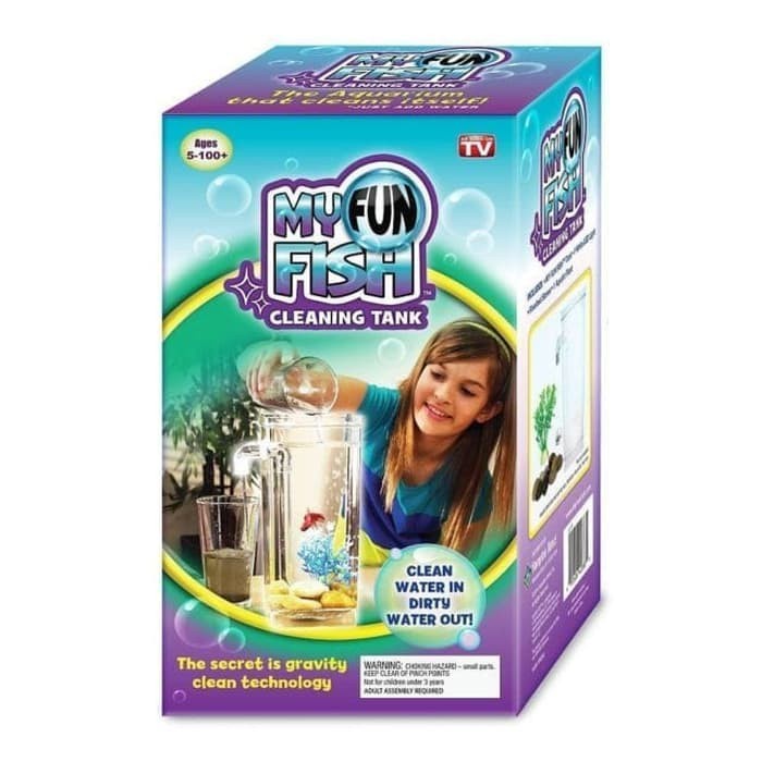 Mini Aquarium My Fun Fish Self Cleaning Tank Cupang Ikan Hias Plastik Murah Berkwalitas Plastik Archilik