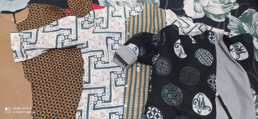 M-l-xl-xxl Batik Wanita Asj Sa Hrb026 Kenongo Kemeja Tosca Pendek