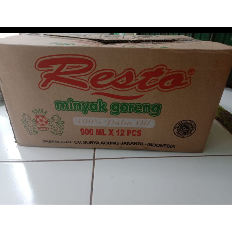 minyak goreng resto 900ml 1 dus