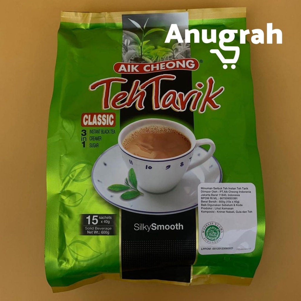 

Aik Cheong Teh Tarik Classic 3 in 1 Milk Tea Beverage (15x40g) 600gr