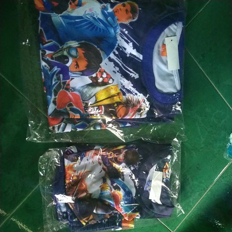 Setelan Kaos distro anak-anak terlaris free fire