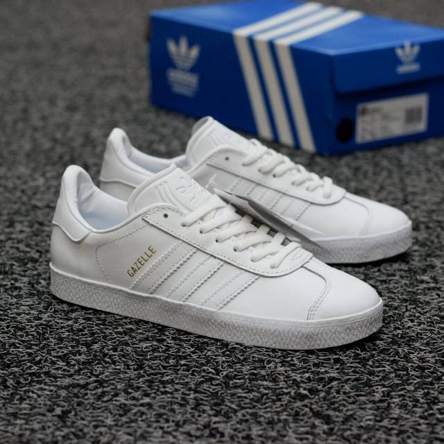 adidas gazelle full white