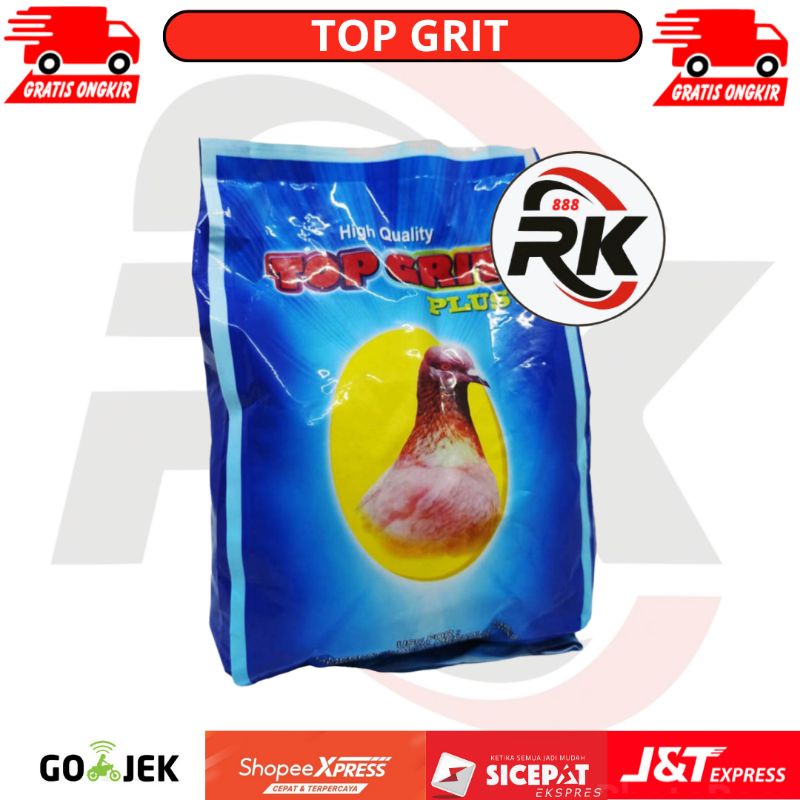 TOP GRIT PLUS MERPATI 1KG PAKAN BURUNG ASINAN PERKUTUT