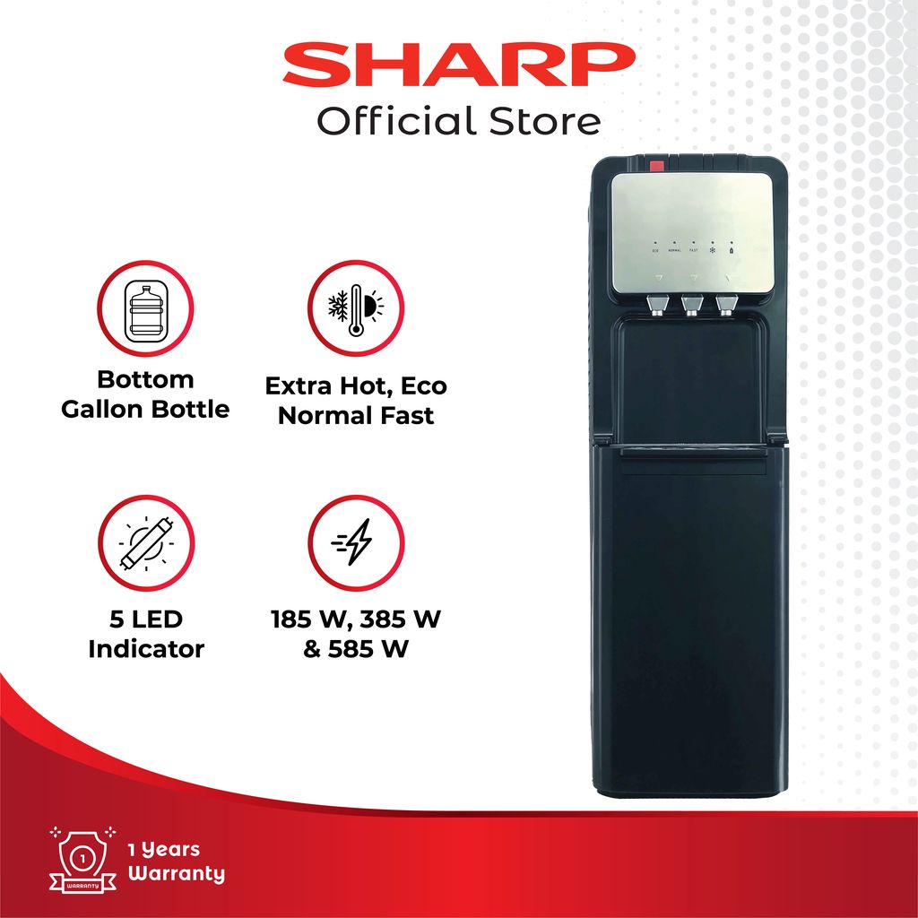 Sharp Dispenser Bottom Loading SWD-82EHL-PB (Dispenser Bottom Loading) Dispenser - Black