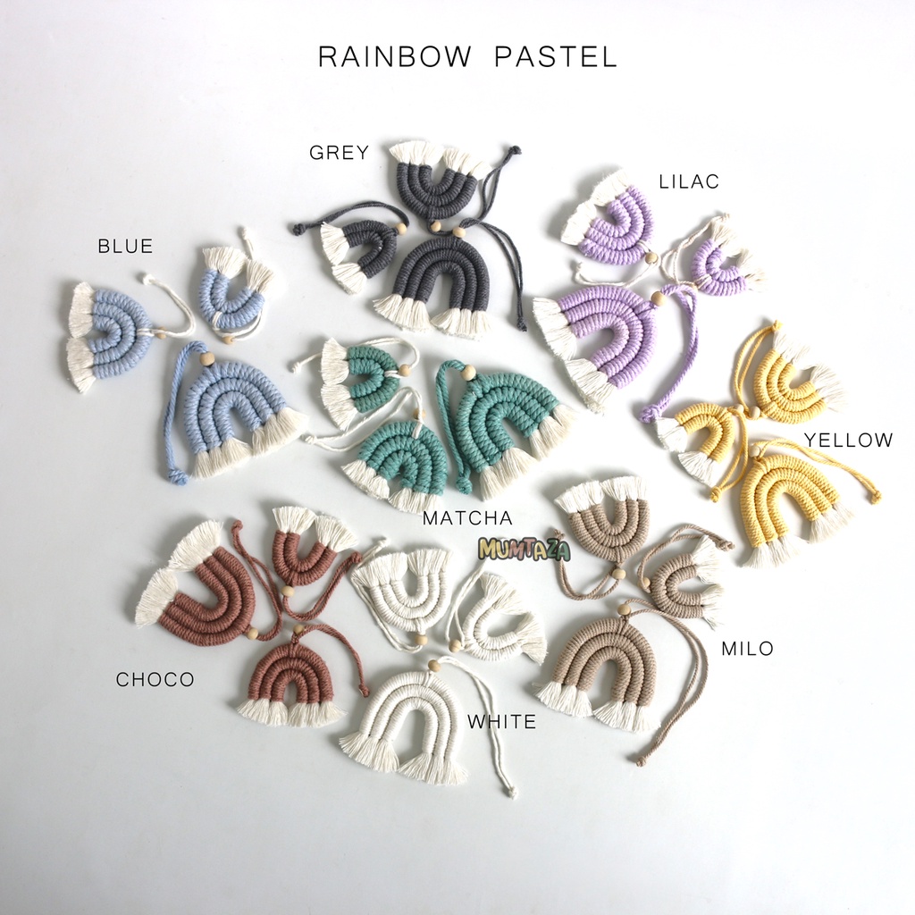 Gantungan Tas Jali - Gantungan Tas Anyaman - Ganci Rainbow