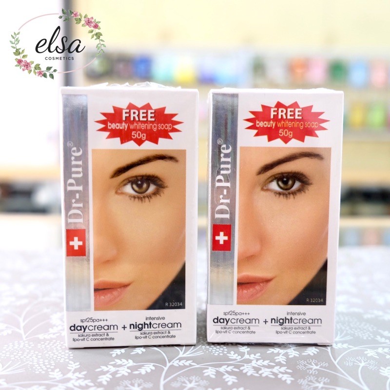 DR PURE PAKET Krim Siang Malam Sabun