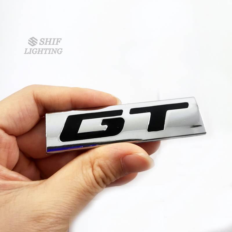 1pc Stiker Emblem Metal Logo Gt Pengganti Untuk Bagasi Belakang Mobil Universal Gt