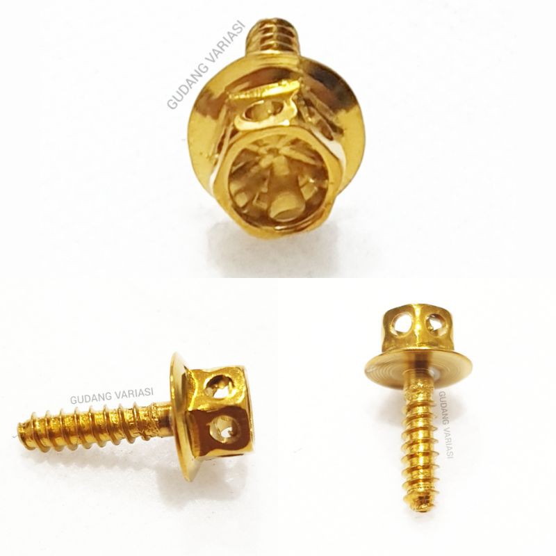 Baut probolt Body Honda Flower Gold Thailand 20 Pcs