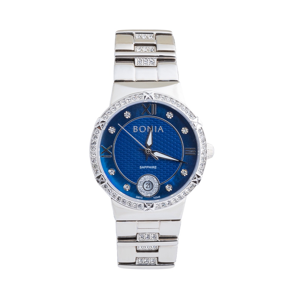 Jam Tangan Bonia Premium BP10346-2383S Jam Tangan Wanita Original Analog Blue Silver
