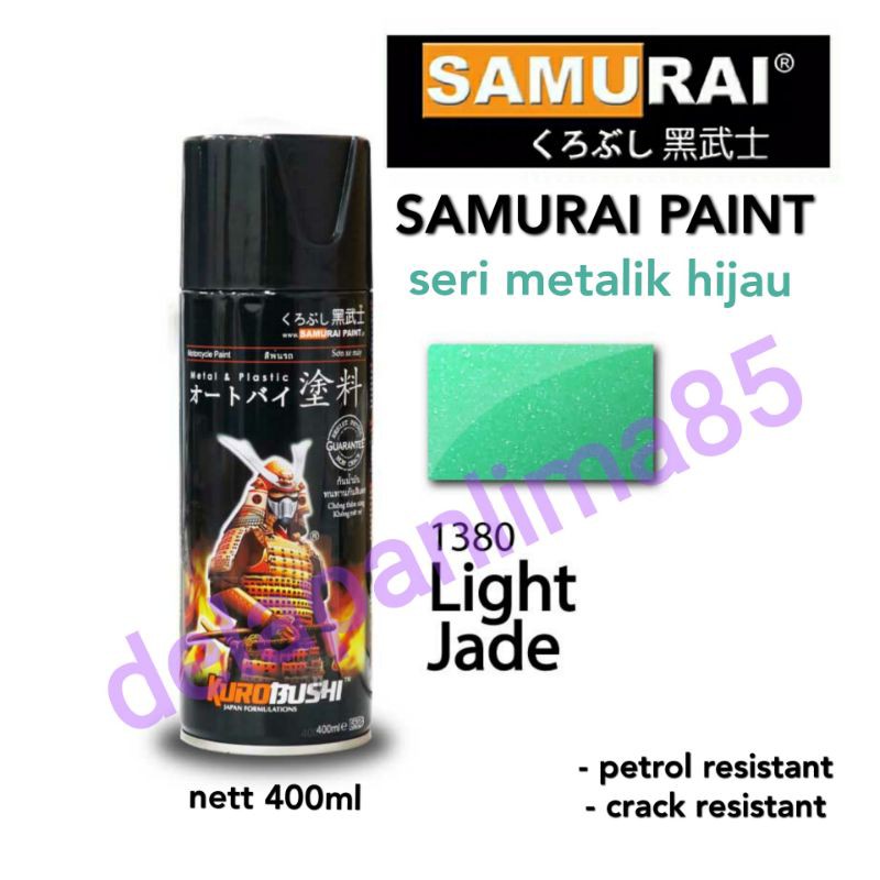 Samurai Paint 1380 Ligh Jade/hijau metalik/cat semprot/pylox/pilox/pilok/motor/sepeda/cat aerosol