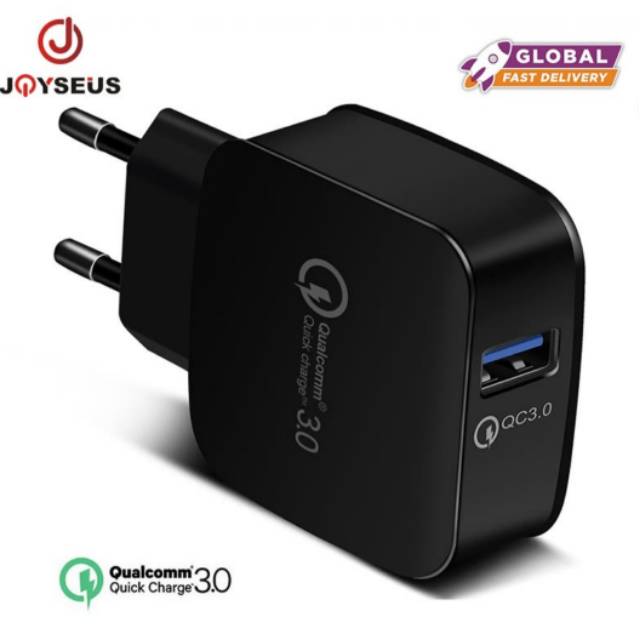 Joyseus T1 QC 3.0 Charger Murah Support Quick Charge + BONUS KABEL