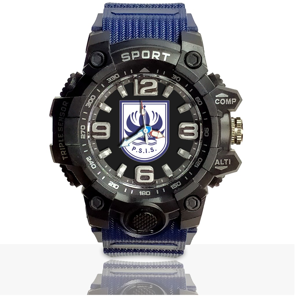 Jam Tangan Custom P.S.I.S. motif 1 Ruber- Water Resistant