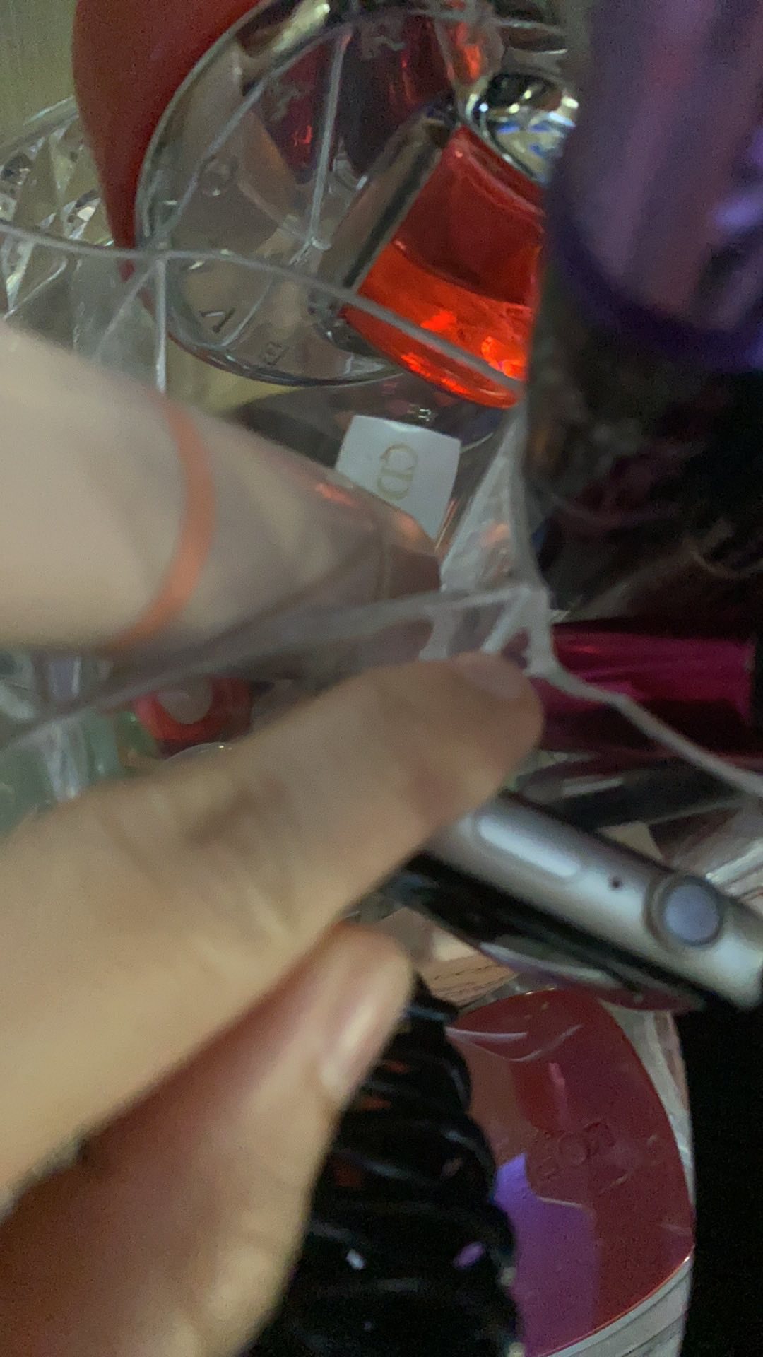 Rak Kosmetik Putar Diamond Acrilic 360 Derajat Ukuran Besar