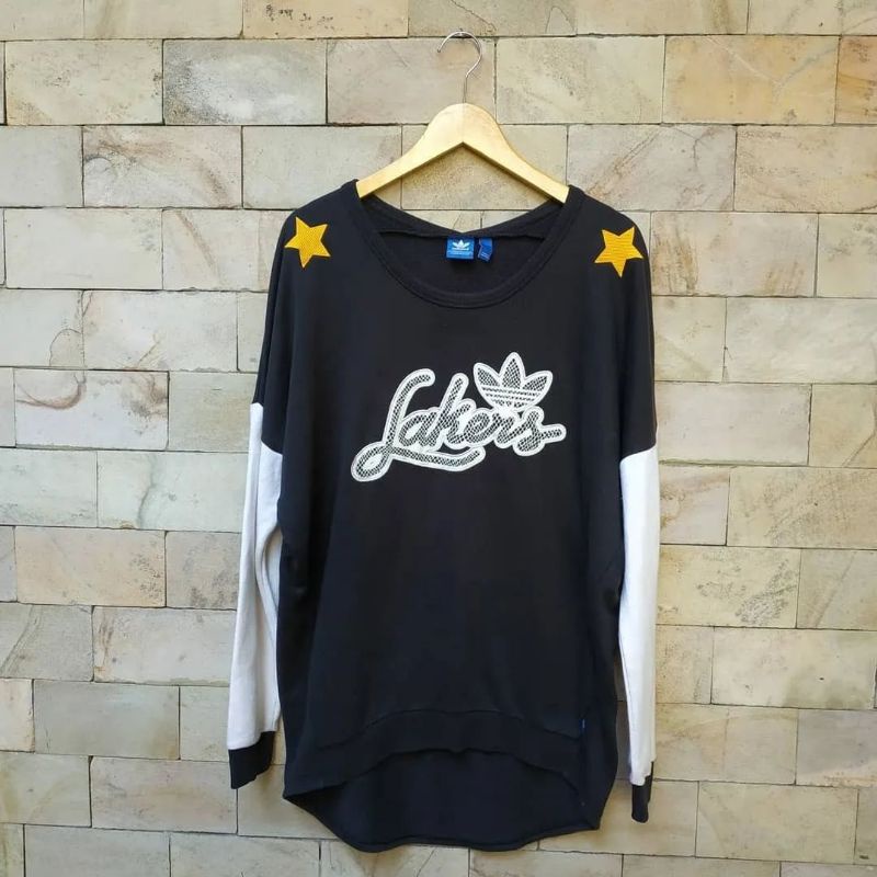 ADIDAS LA LAKERS NBA BASKETBALL WOMENS TRACKSUIT TOP JACKET SWEATSHIRT