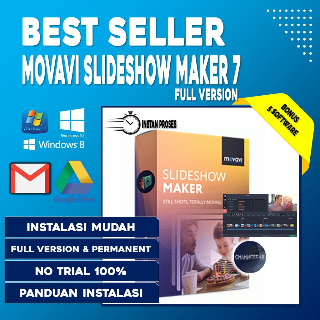 Movavi Slideshow Maker 7 Full Version &amp; Lifetime Software Movie Editing Gambar Video Windows 10