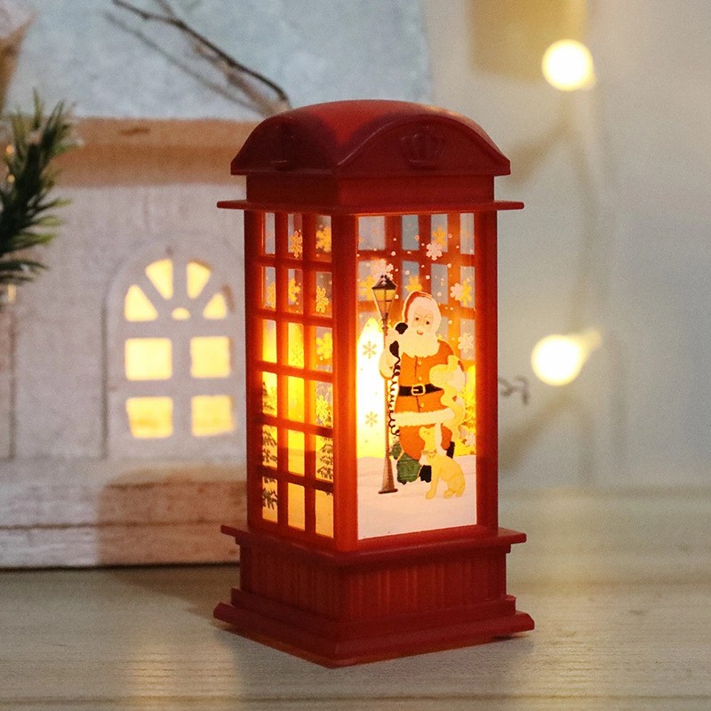 Lentera Natal Box Telpon Mini Lampu Lilin Elektrik LED Murah Souvenir