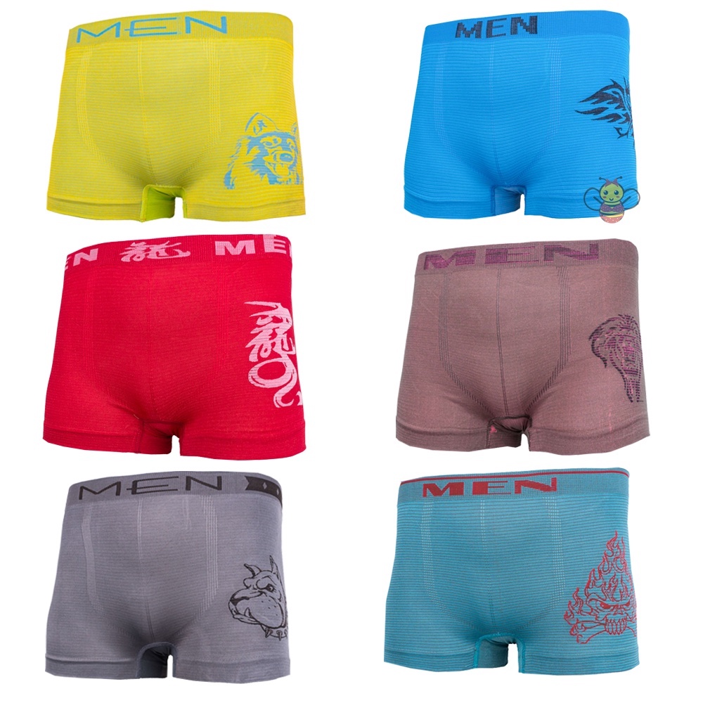 BEE - Celana Dalam Boxer Rajut Impor Pria Adem / CD Underwear Sempak Pria Import Murah Comfortable