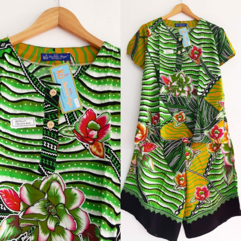 Daster kencana ungu label biru