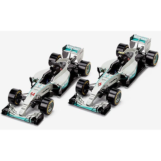 DIY Papercraft F1 Mercedes AMG Petronas Lewis and Rosberg 1 : 18