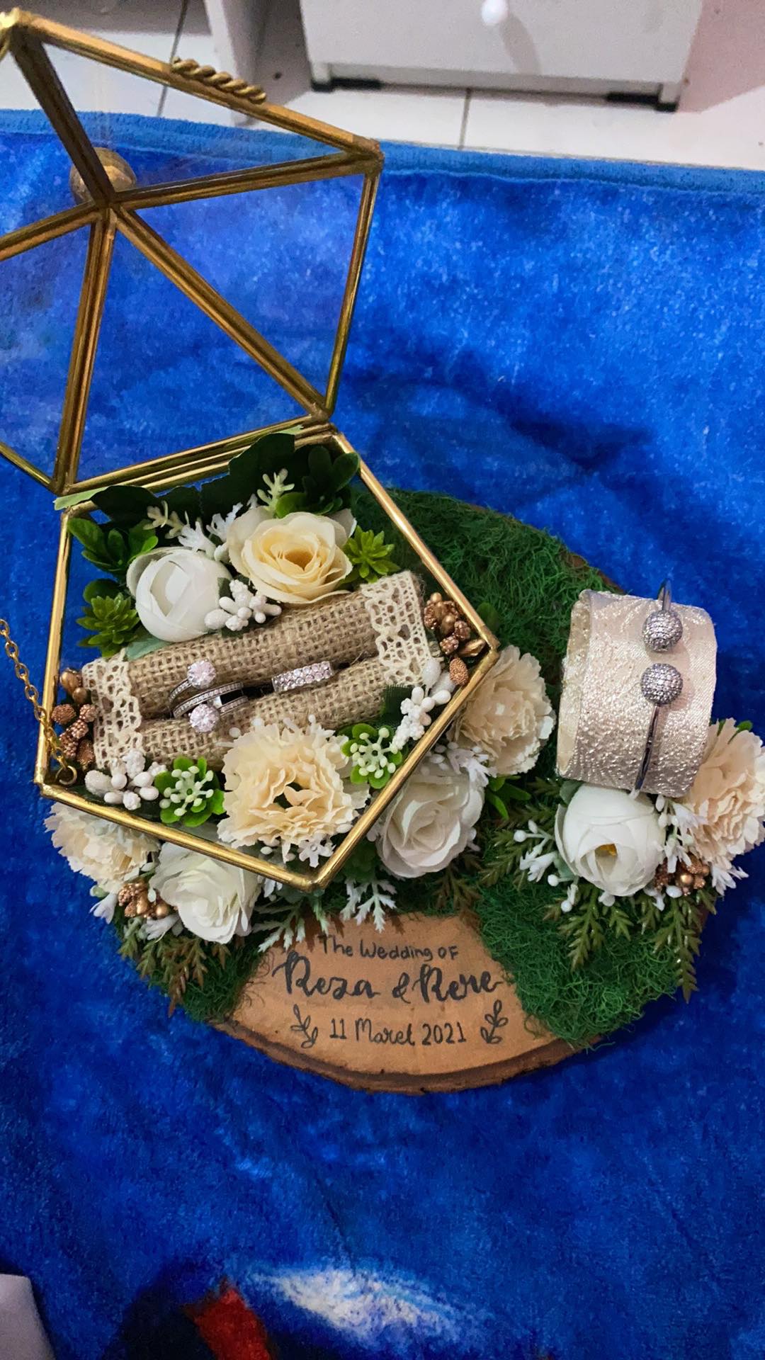 Ready Stock - Lpt 24 - Ringbearer Terarium Wedding Ringbox / Hantaran Ring Box Lamaran Seserahan