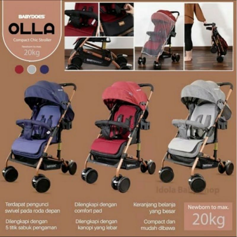 [Baby Does] Stroller Baby Does Olla/Holla/Olla+  Kereta Dorong/Stroller Babydoes Holla R/Stroller Ba