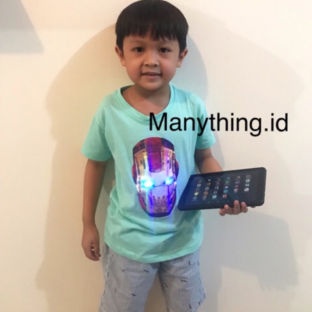 KAOS LED ANAK 12 pcs KAOS ANAK LED LAMPU KELAP KELIP AVENGERS