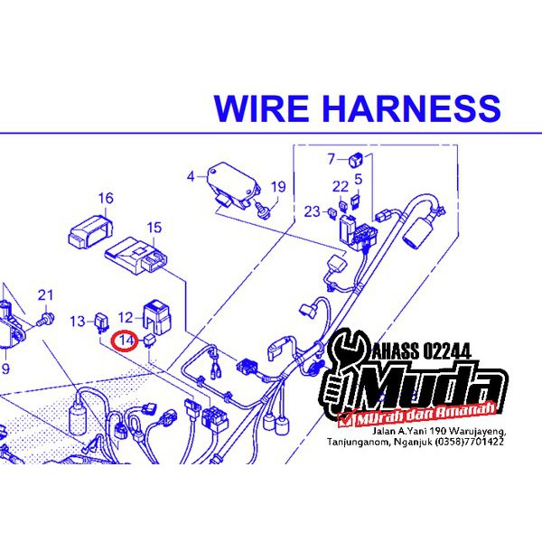 RELAY COMP START 38501-KVZ-631 RELE STARTER STATER KAKI 4 MATIC BEBEK DAN SPORT INJEKSI FI ORI AHM-2