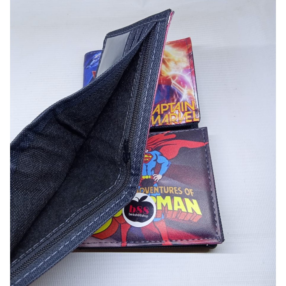 Best Seller Dompet Anak Laki Karakter Superhero Lipat Murah