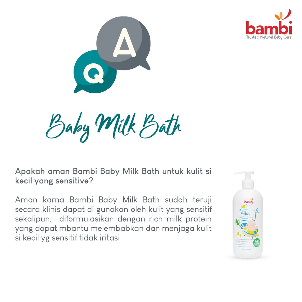 Bambi Baby Milk Bath Sabun Bayi Pump 500ml