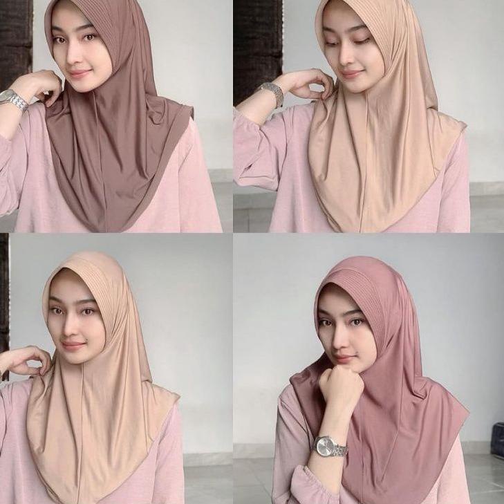 ARB.21Jl22l– BERGO JERSEY HAMIDAH STANDAR/Jersey M/Oval M/HIJAB SPORT/Jilbab Bergo Jersey hamidah Si