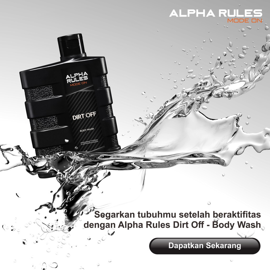 Bo Alpha Rules Dirt Off Sabun Mandi Cair Perawatan Tubuh Pria Body Wash Original