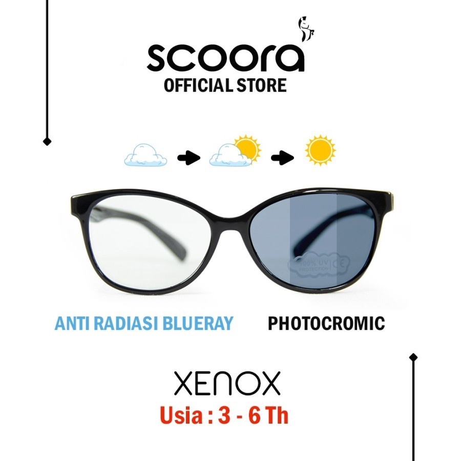 SCOORA Xenox Kacamata Anak Anti Radiasi & Photocromic