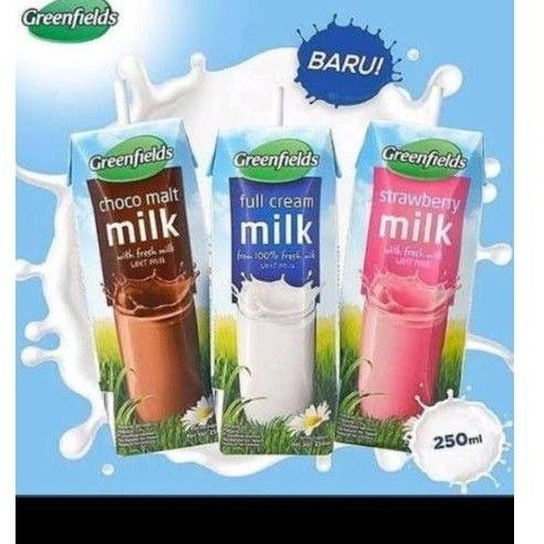 

susu uht Greenfields 250 ML GROSIR 1DUS ISI 24PCS