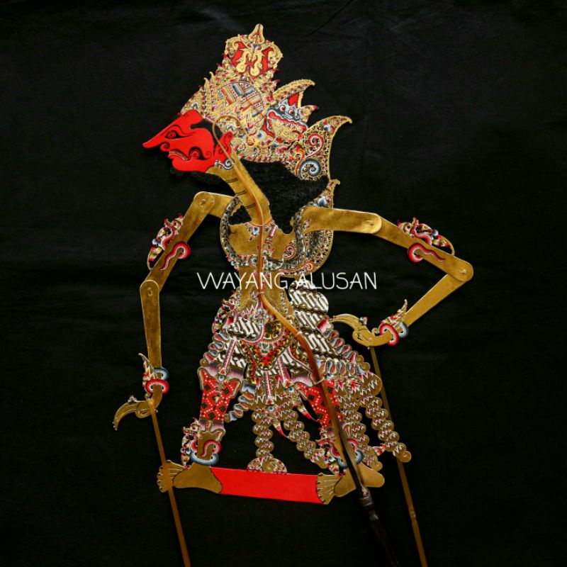 Wayang kulit Baladewa - Wayang kulit Bolodewo Alusan kulit Kerbau ukuran standar dalang