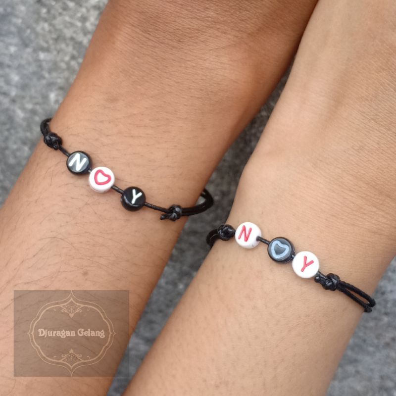 Gelang couple Gelang Inisial Nama Gelang Inisial Huruf