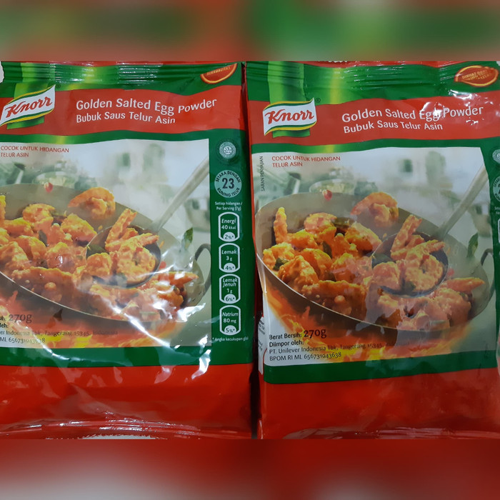 

NEW ARRIVAL - KNORR KNOR KNOOR GOLDEN SALTED EGG POWDER 270 GR/TEPUNG TELUR ASIN