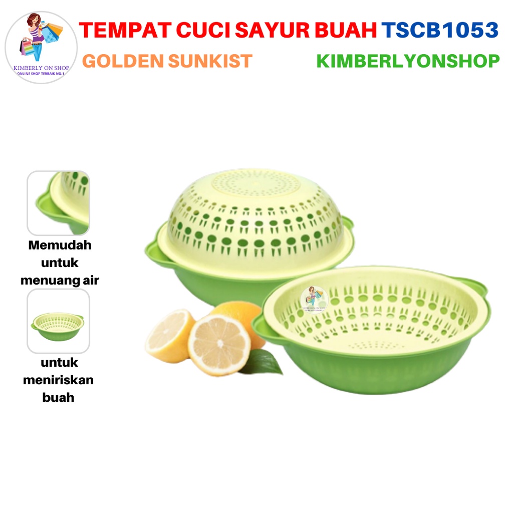 Tempat Cuci Sayur Wadah Cuci Buah TCSB 1053 Golden Sunkist