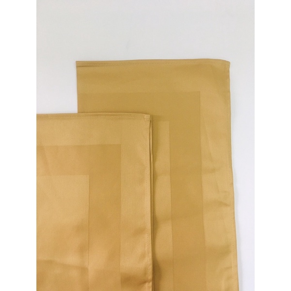 (DAMASK FRAME) Napkin damask emas gold satin band 50x50cm