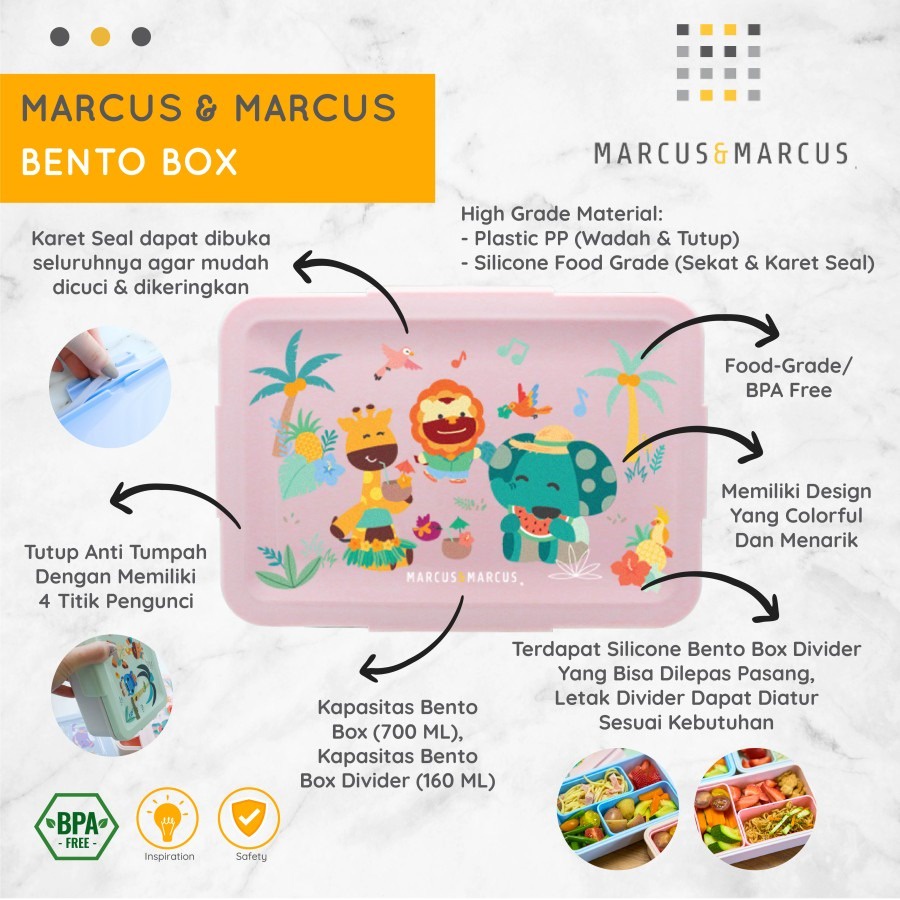 Marcus &amp; Marcus | Bento Box - Pink Tropical