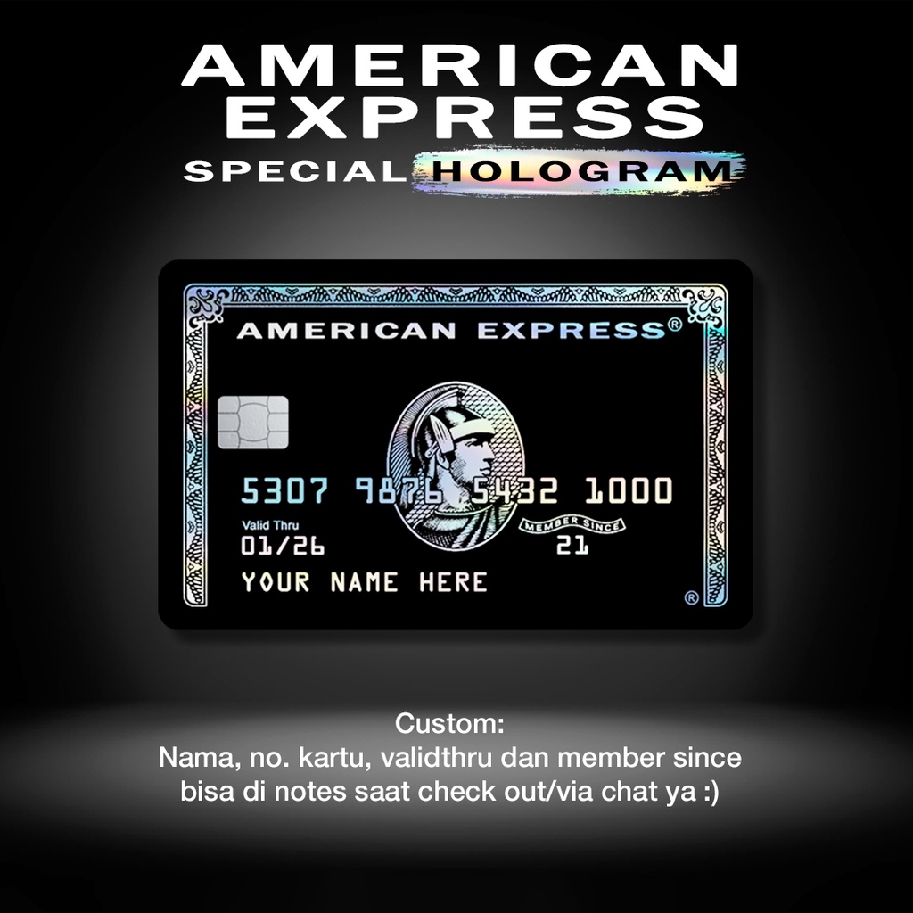 AMEX HOLOGRAM | GARSKIN / STICKER KARTU ATM / SKIN KARTU ATM / DEBIT / CREDIT / EMONEY / FLAZZ